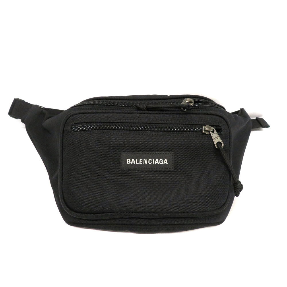 BALENCIAGA Explorer Waist Clutch Body Bum Crossbody Belt Bag Black